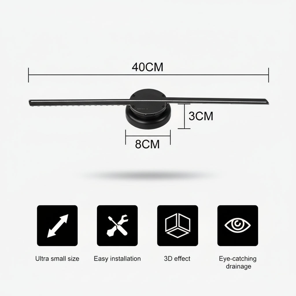 3D Hologram Fan Naked-eye Projector